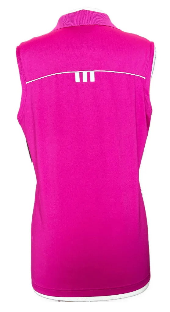 Adidas puremotion Magenta Sleeveless Polo with Logo Size L MSP