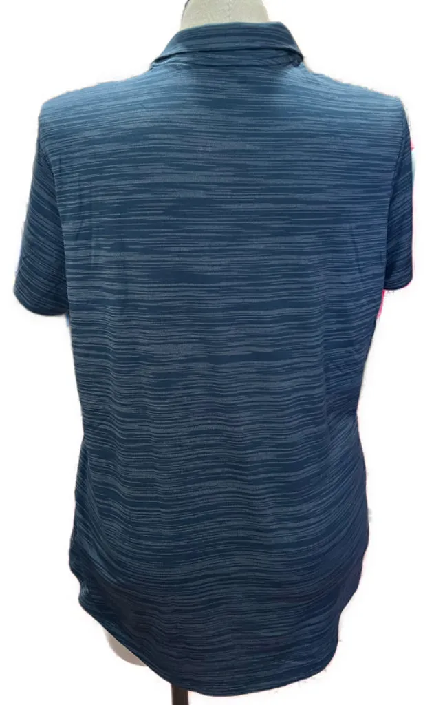 Adidas Women's Slate Blue Space-Dye Golf Polo Size 2XL MSp$60