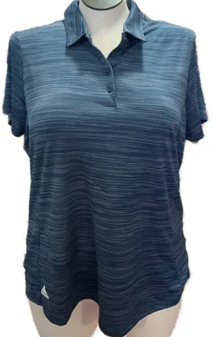 Adidas Women's Slate Blue Space-Dye Golf Polo Size 2XL MSp$60