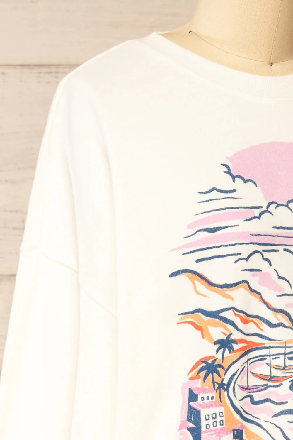 Akrotiri | Overzised "Bon voyage!" Sweatshirt