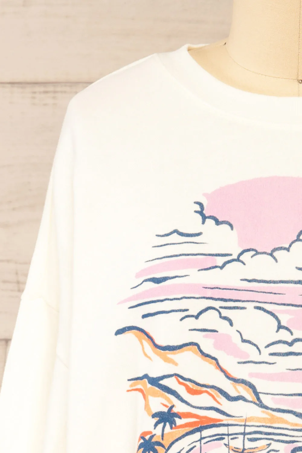 Akrotiri | Overzised "Bon voyage!" Sweatshirt