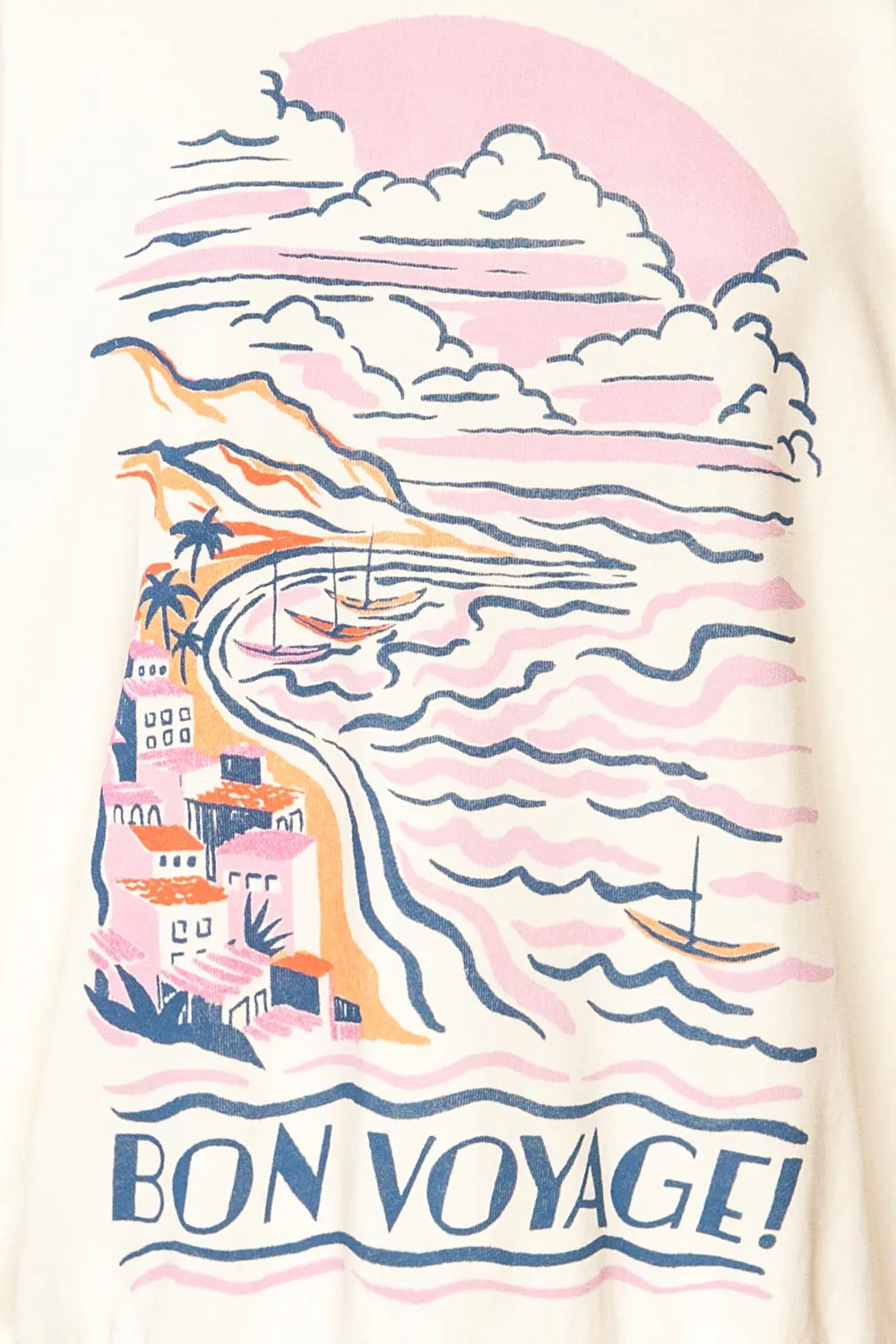 Akrotiri | Overzised "Bon voyage!" Sweatshirt