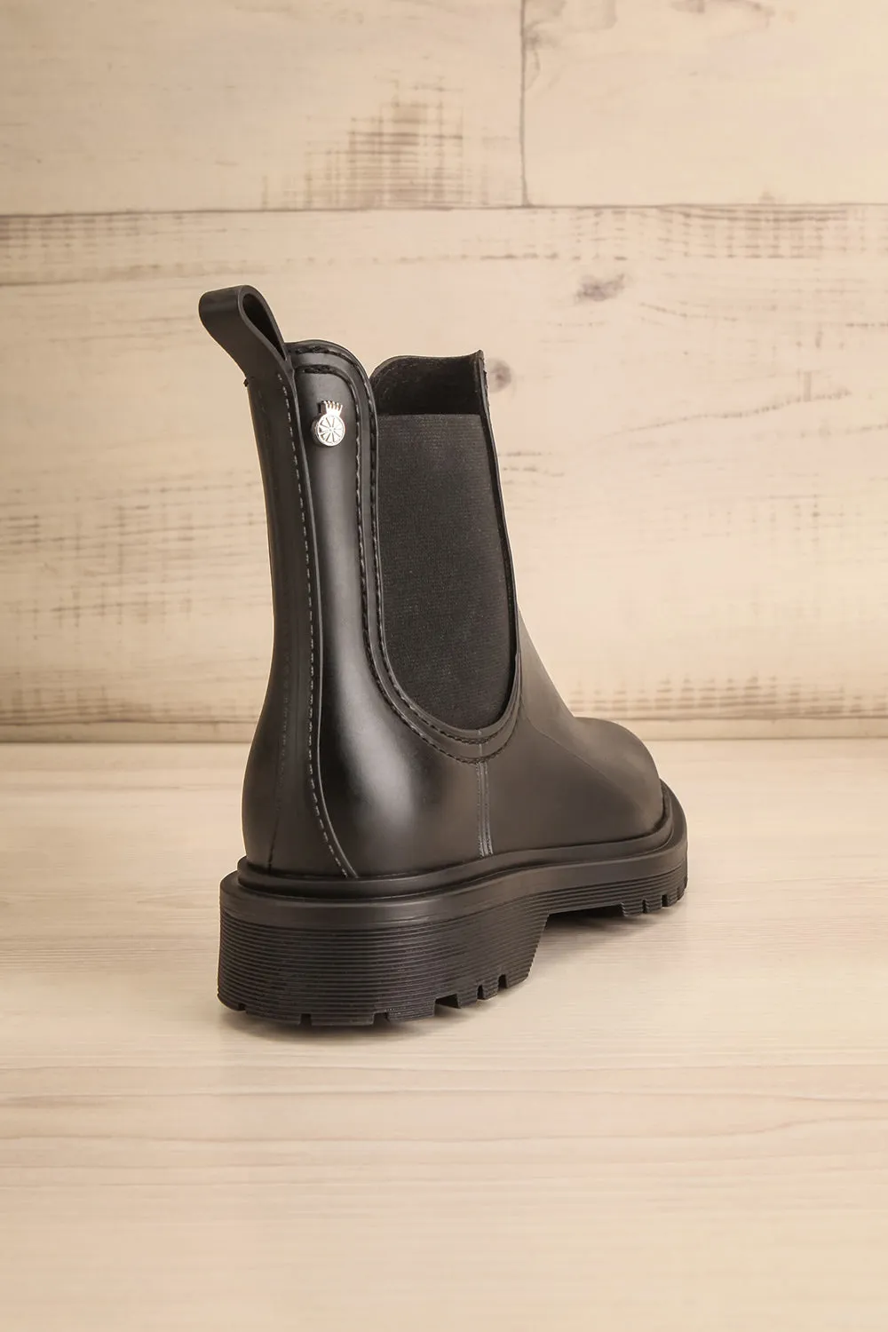Aksai | Matte Black Rain Boots