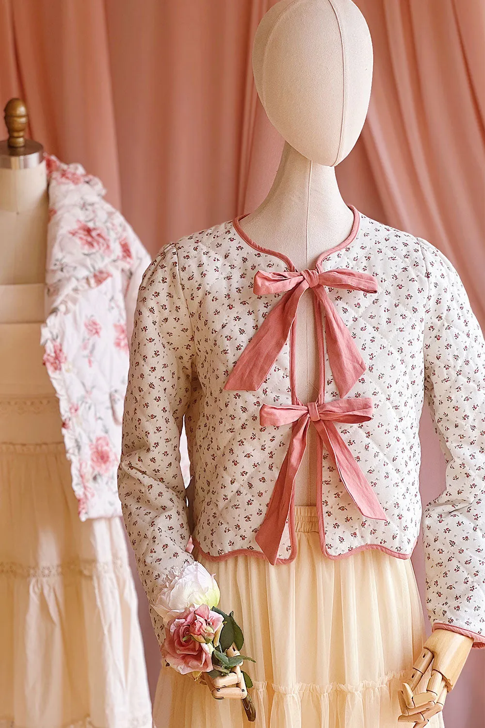 Alaisima | Floral Quilted Jacket w/ Bows