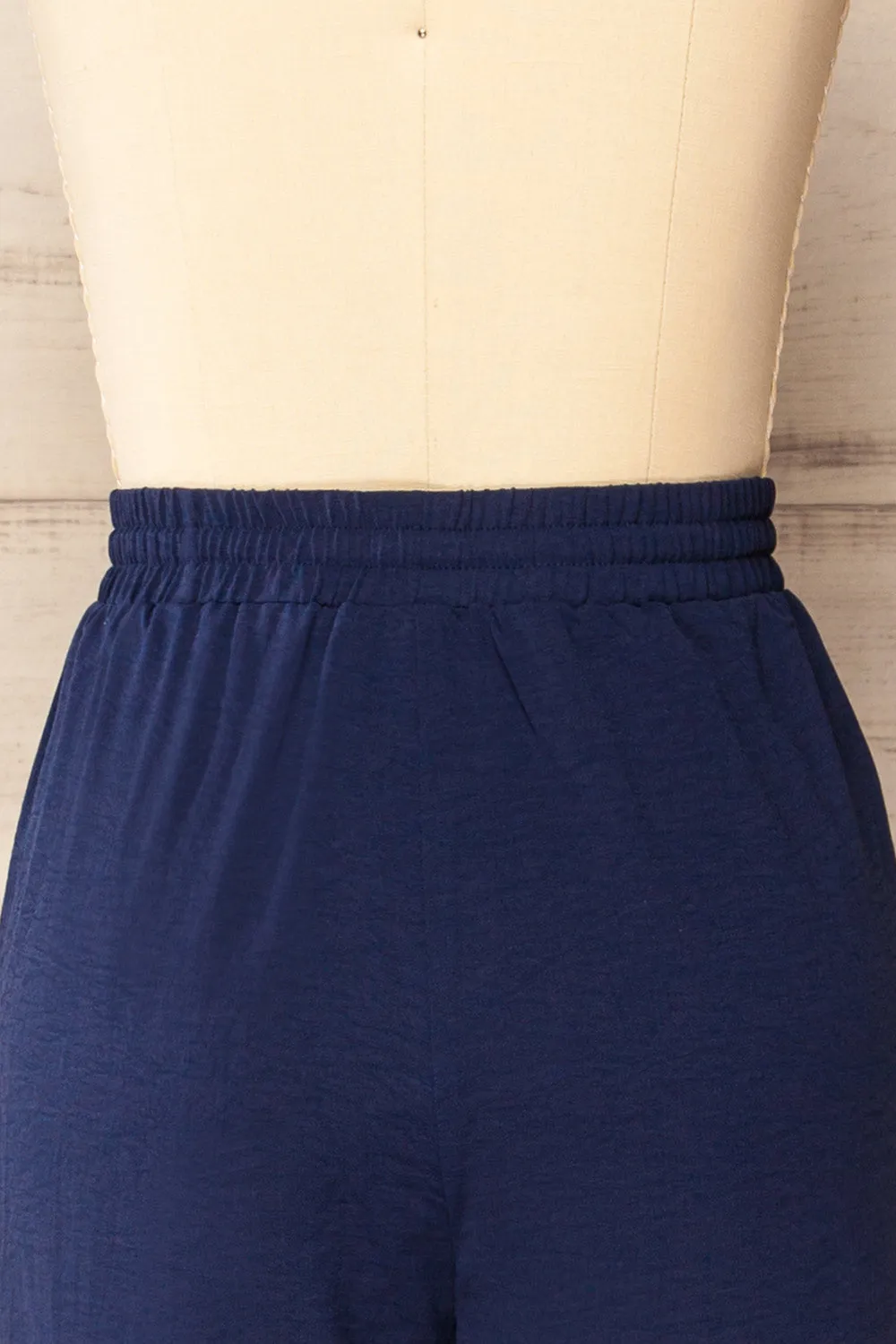 Alycia Navy | Flowy Straight-Leg Pants