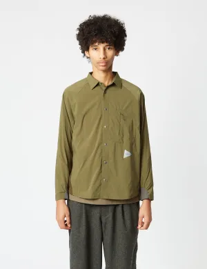 and Wander Fleece Base Long Sleeve Shirt - Khaki Green