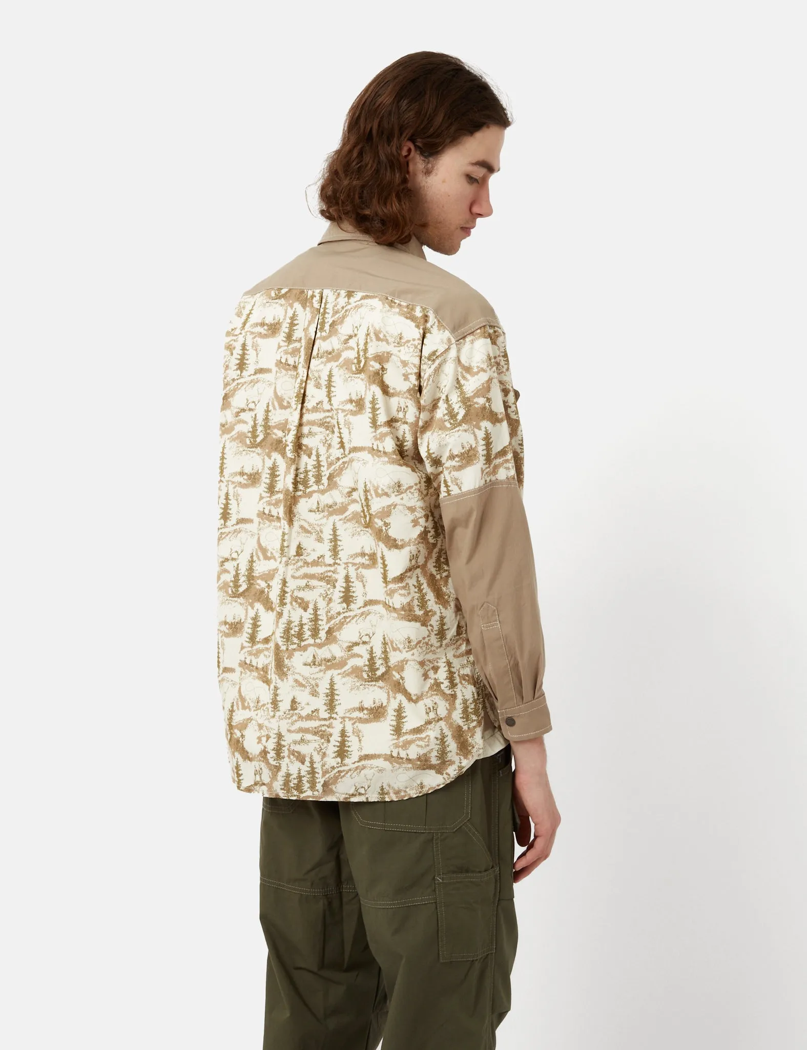 and Wander In The Mountain Printed Shirt - Beige