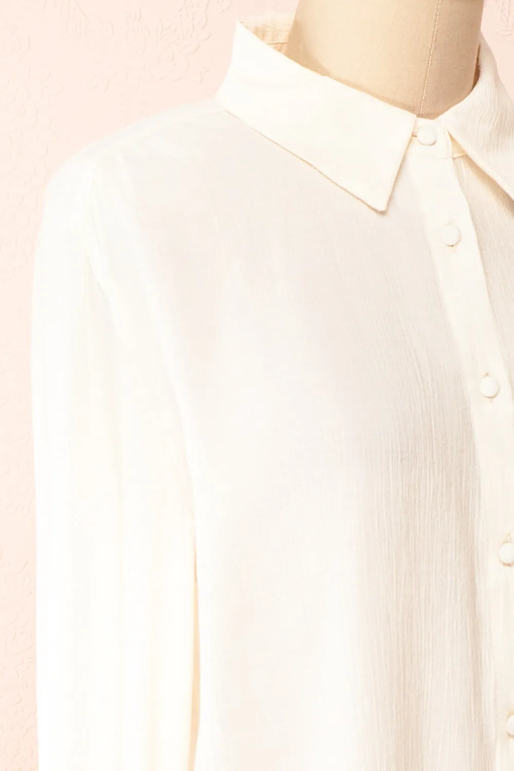 Annabelle | Button-Up Blouse w/ Embroidery