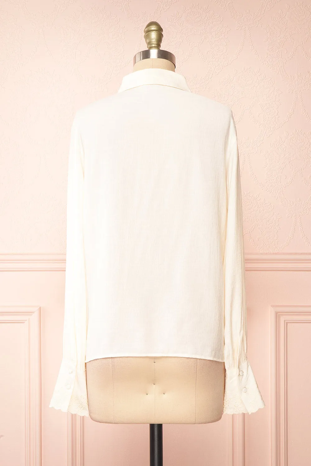 Annabelle | Button-Up Blouse w/ Embroidery