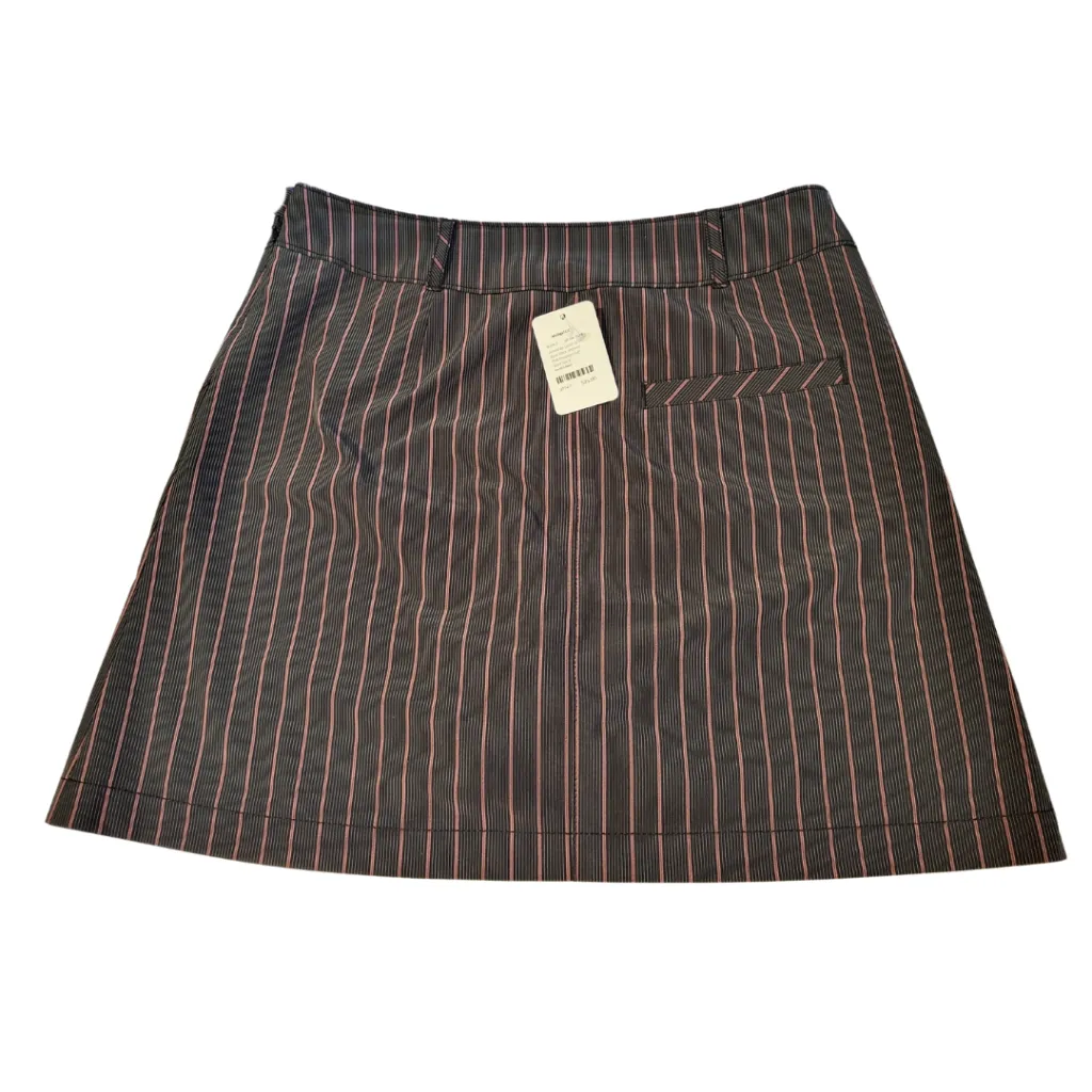 Annika by Cutter & Buck Black and Hot Pink Pinstripe Golf Skort Size 6