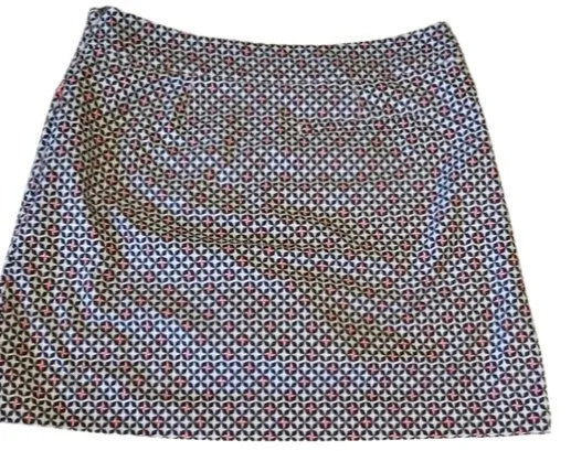 Annika by Cutter & Buck Patterned Skort in White, Black & Gray & Red Size 8  MSP$102
