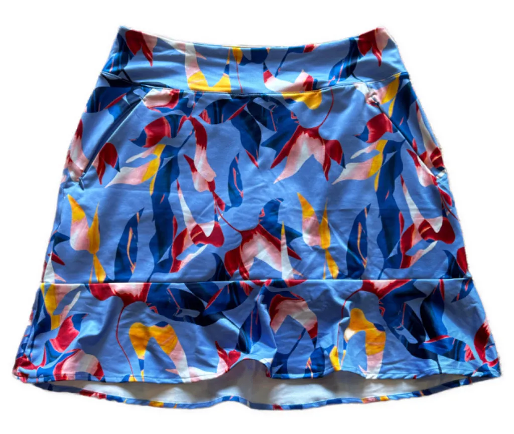 Antigua Blue & Red Floral Print Golf Skort Size M