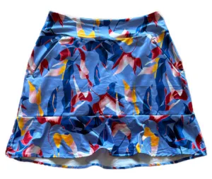 Antigua Blue & Red Floral Print Golf Skort Size M