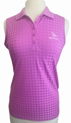 Antigua Fuchsia Sleeveless Polo w/Logo on Chest Size M MSP$60