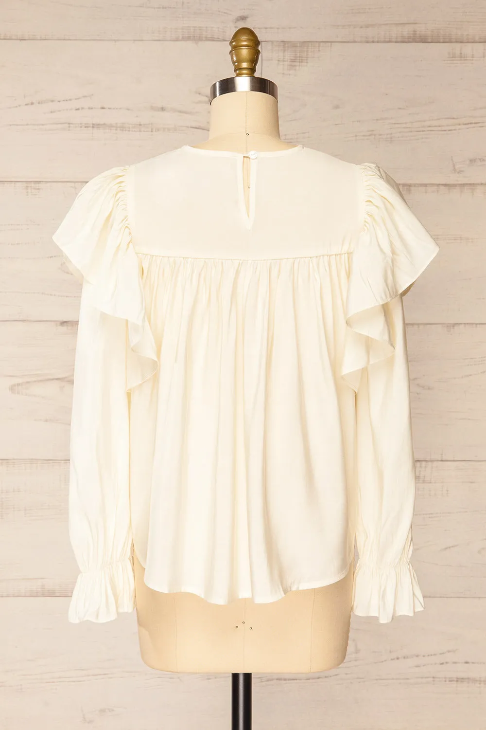 Arlequine | Ivory Blouse w/ Ruffles