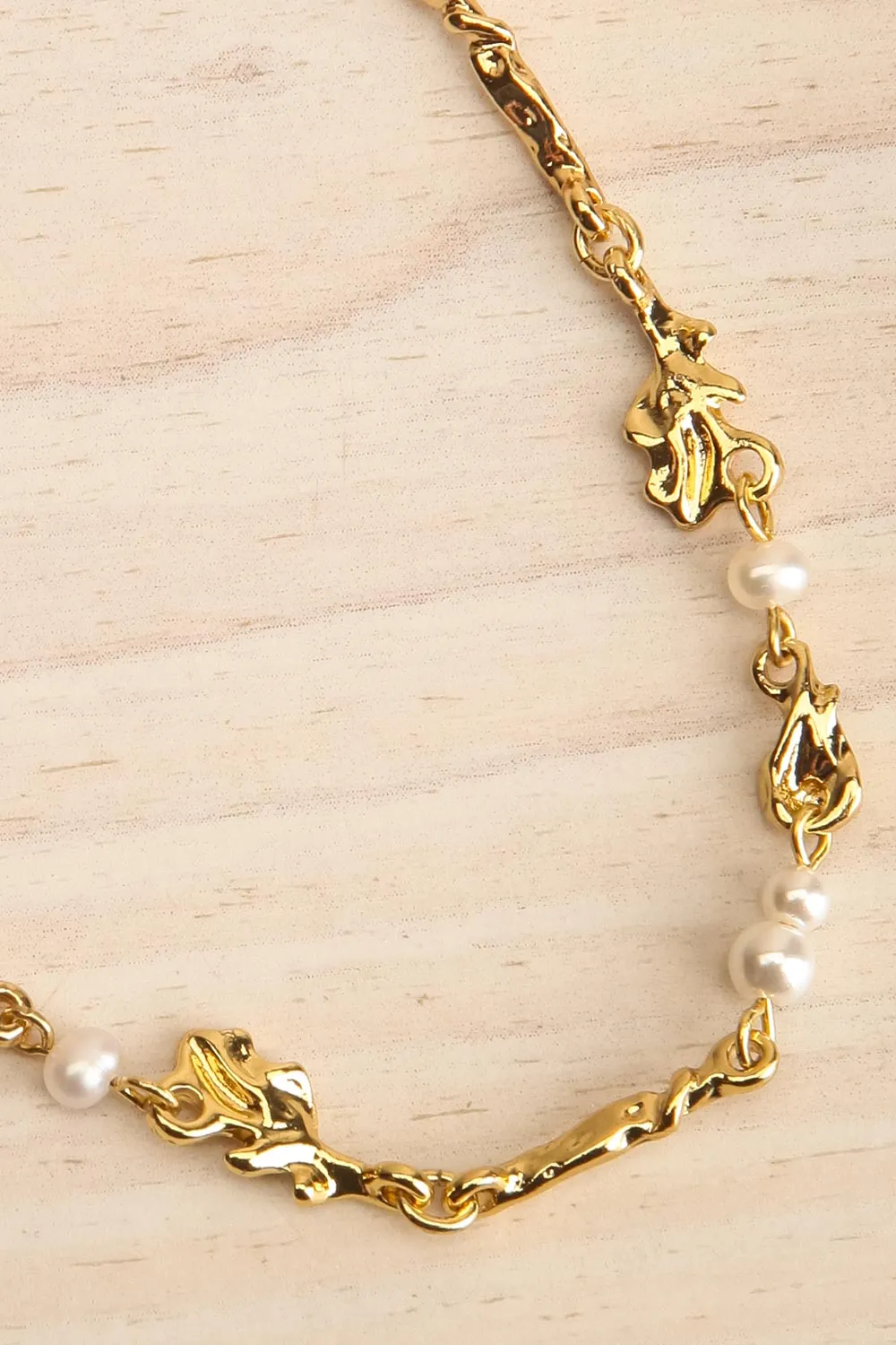 Arzano Gold | Organic Necklace w/ Pearls & Beads