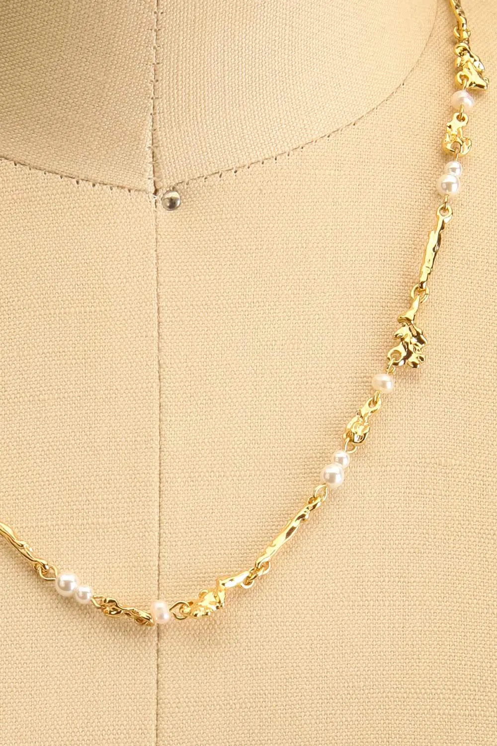 Arzano Gold | Organic Necklace w/ Pearls & Beads