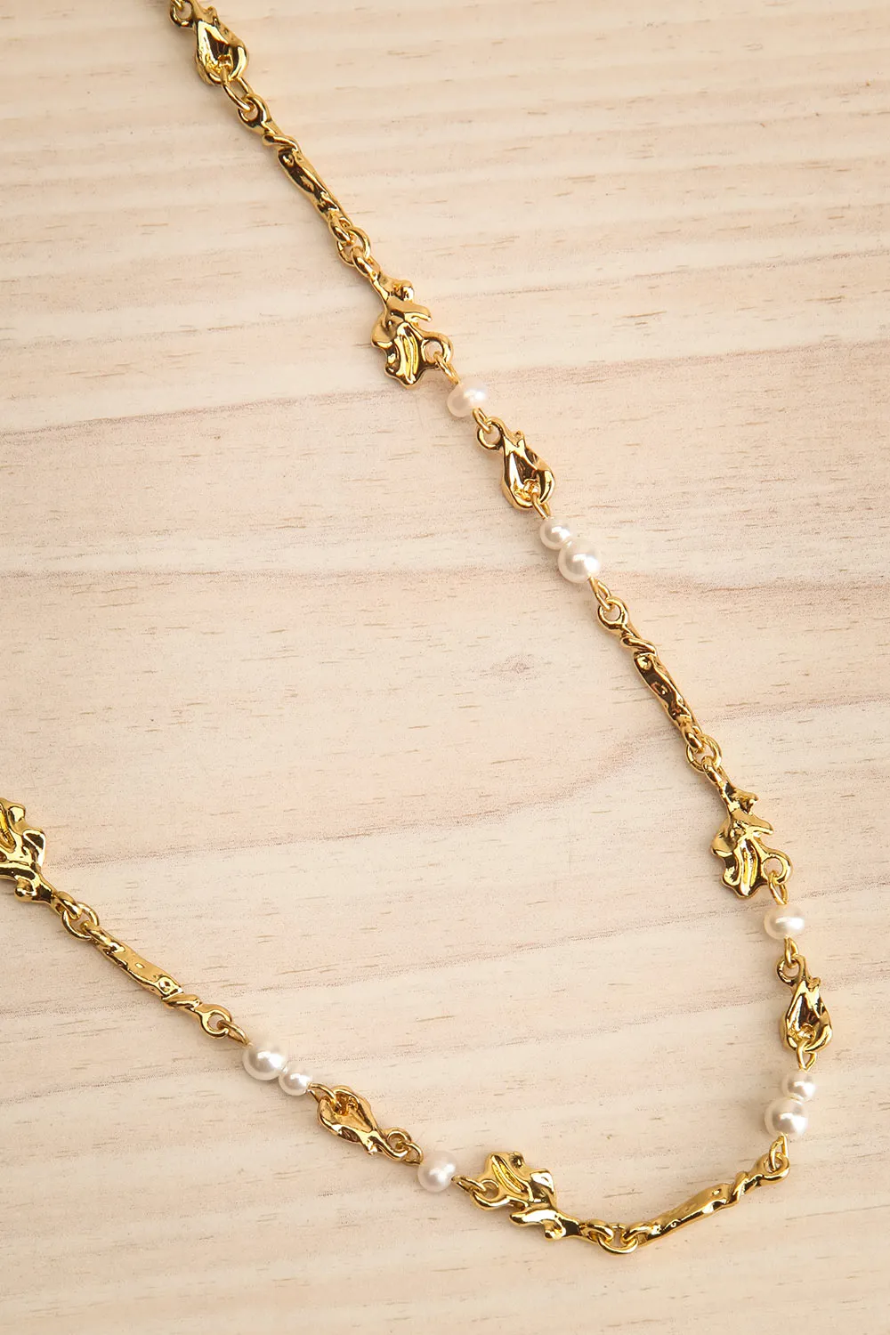 Arzano Gold | Organic Necklace w/ Pearls & Beads