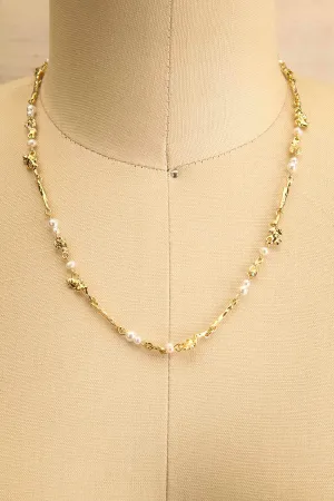 Arzano Gold | Organic Necklace w/ Pearls & Beads