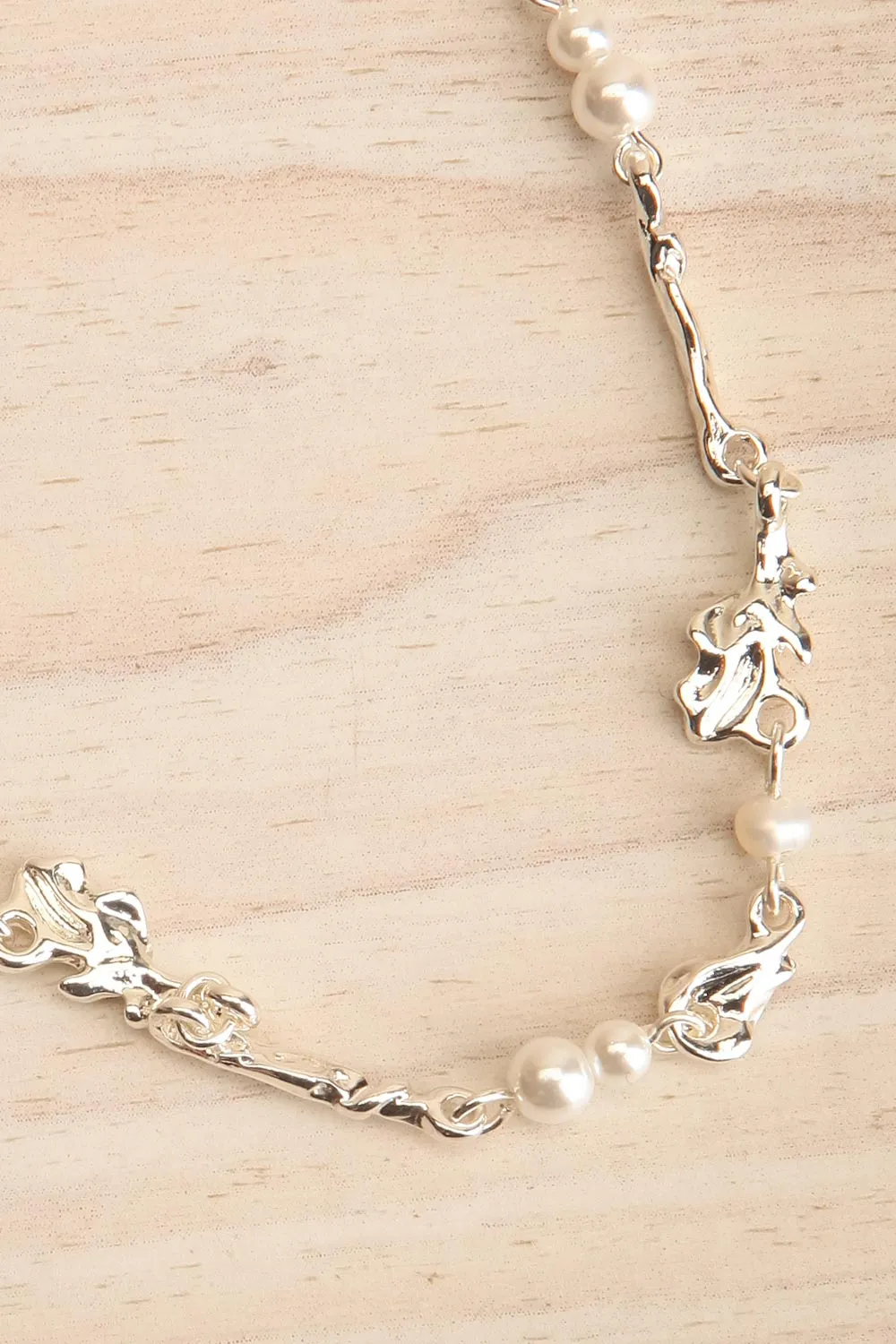 Arzano Silver | Organic Necklace w/ Pearls & Beads