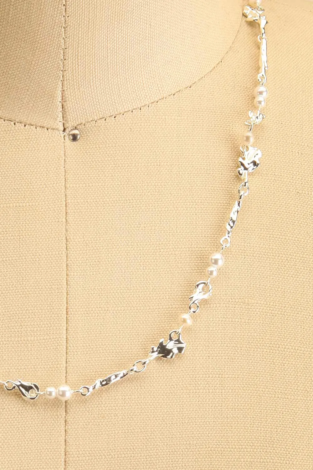 Arzano Silver | Organic Necklace w/ Pearls & Beads
