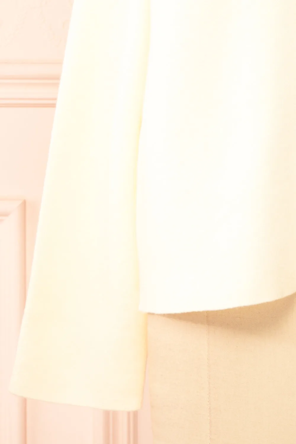 Athenais | Cream Cardigan w/ Lace Trim