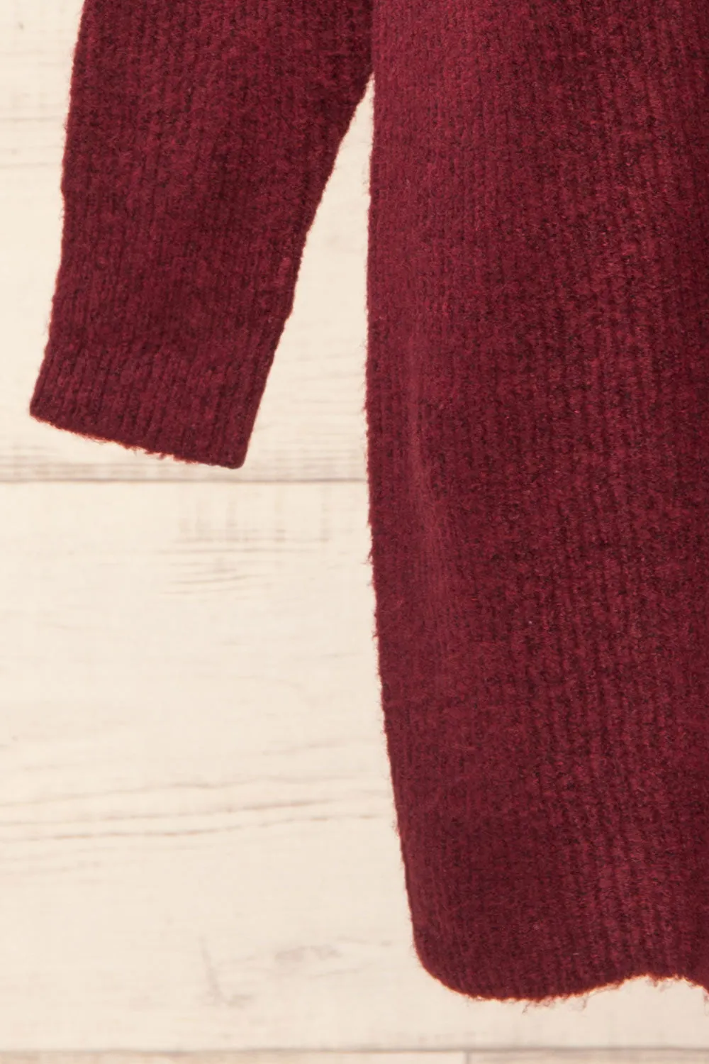 Audernade | Short Burgundy Knit Dress