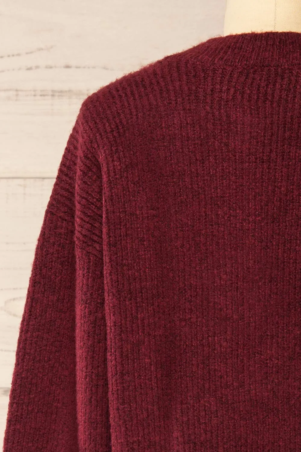 Audernade | Short Burgundy Knit Dress