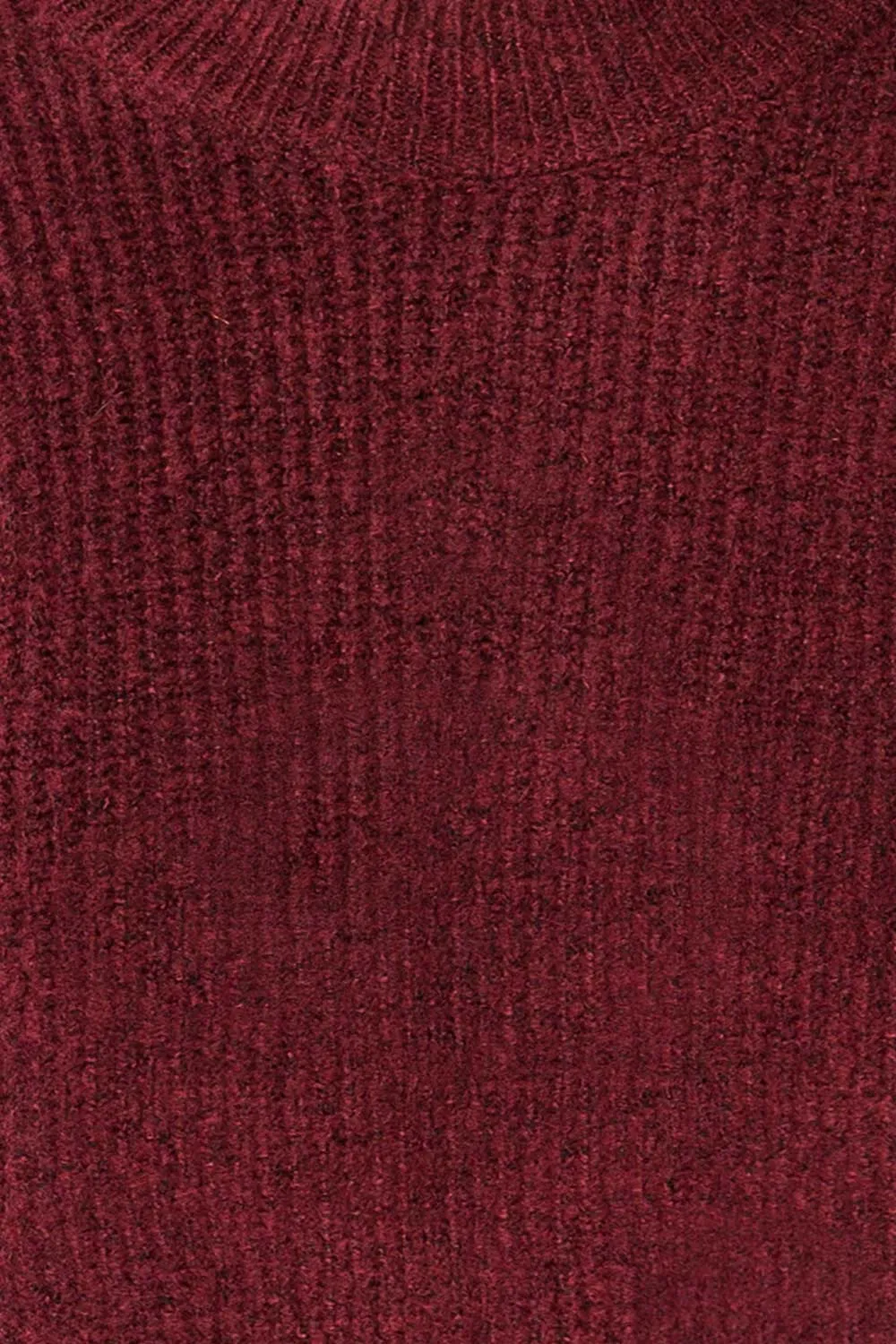 Audernade | Short Burgundy Knit Dress