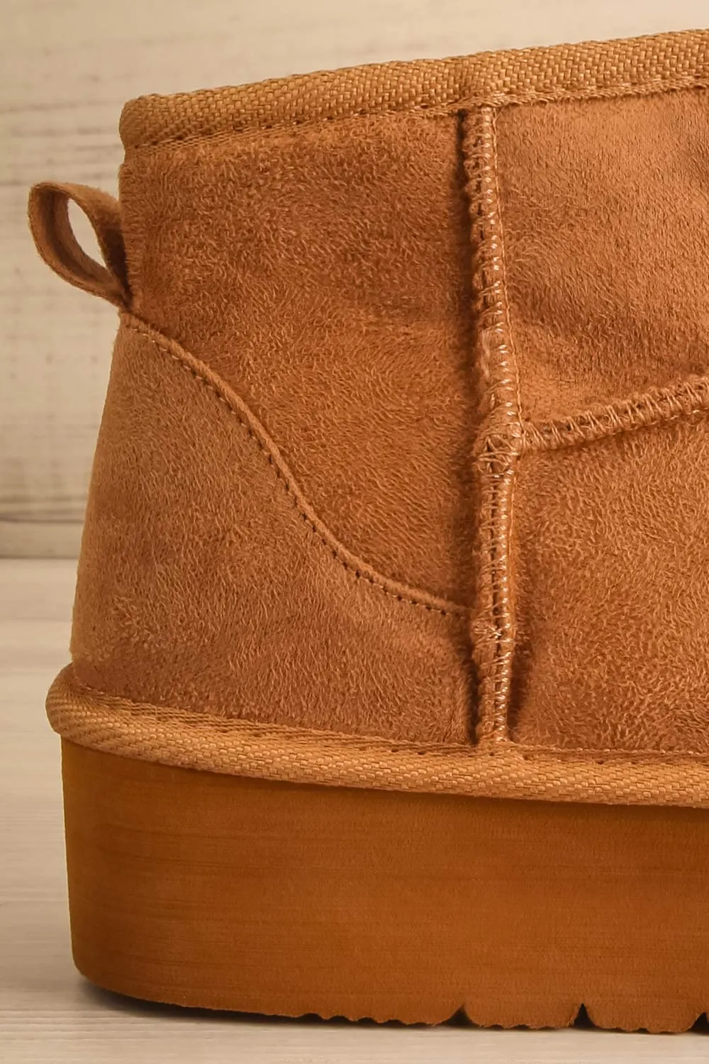 Aupaluk | Beige Platform Ankle Boots