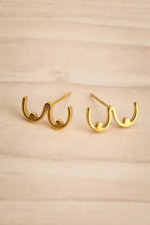 Azerty | Golden Boobs Earrings