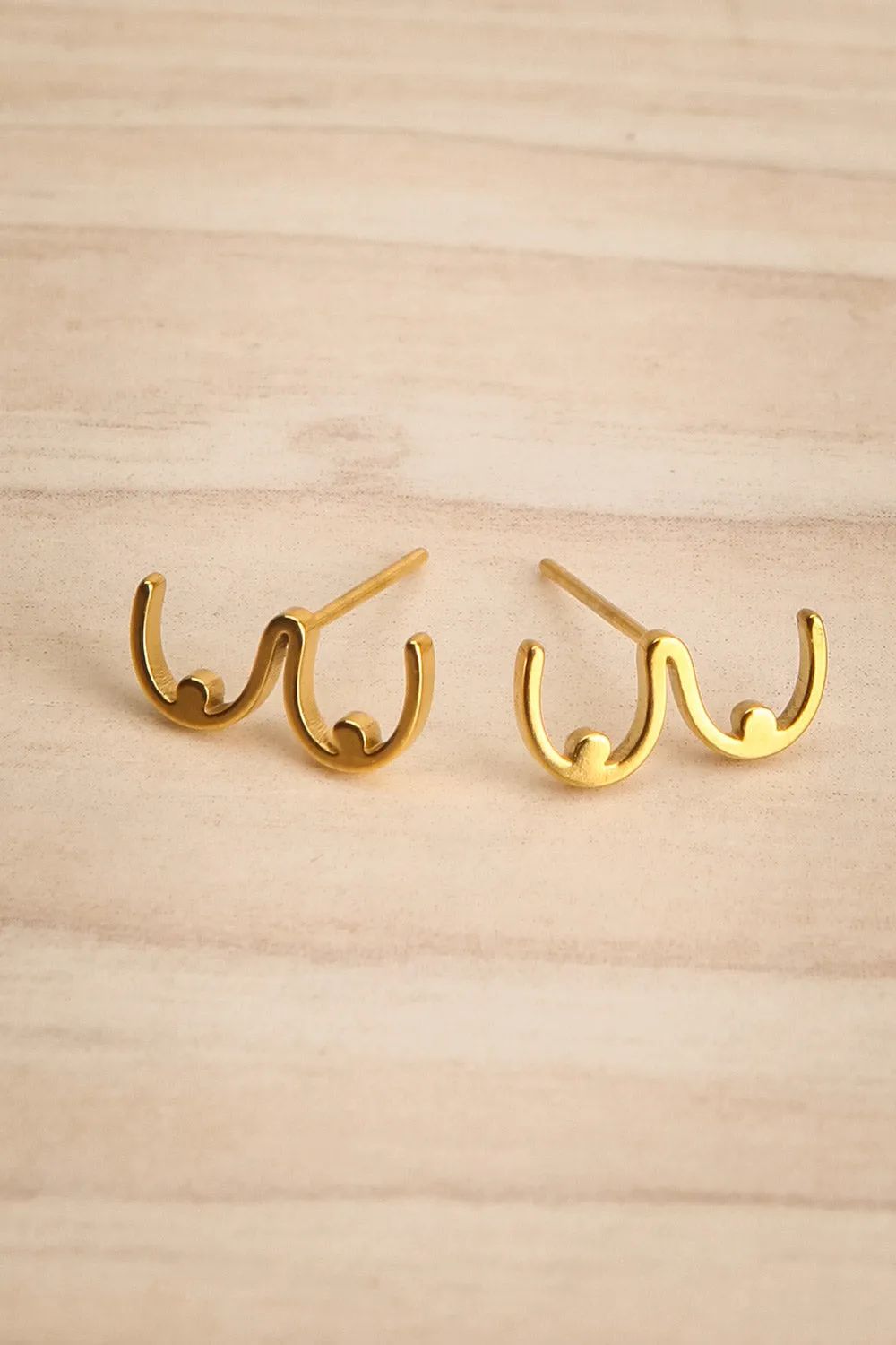 Azerty | Golden Boobs Earrings