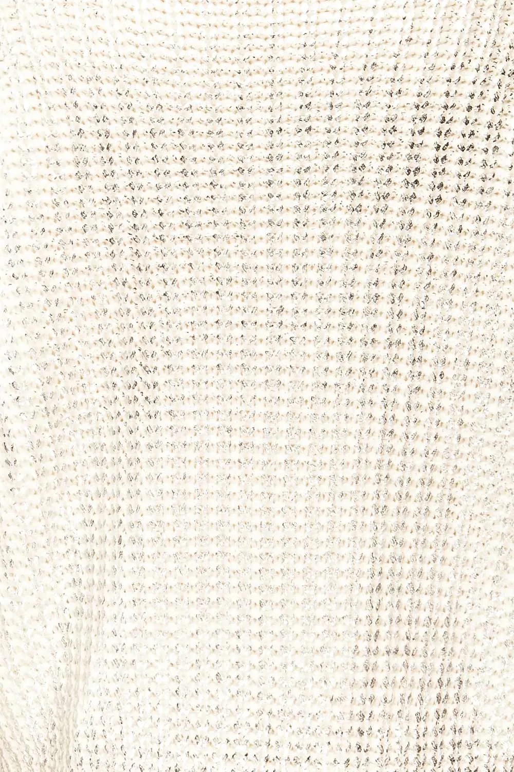 Badalona | White Knit Sweater w/ Silver Foil