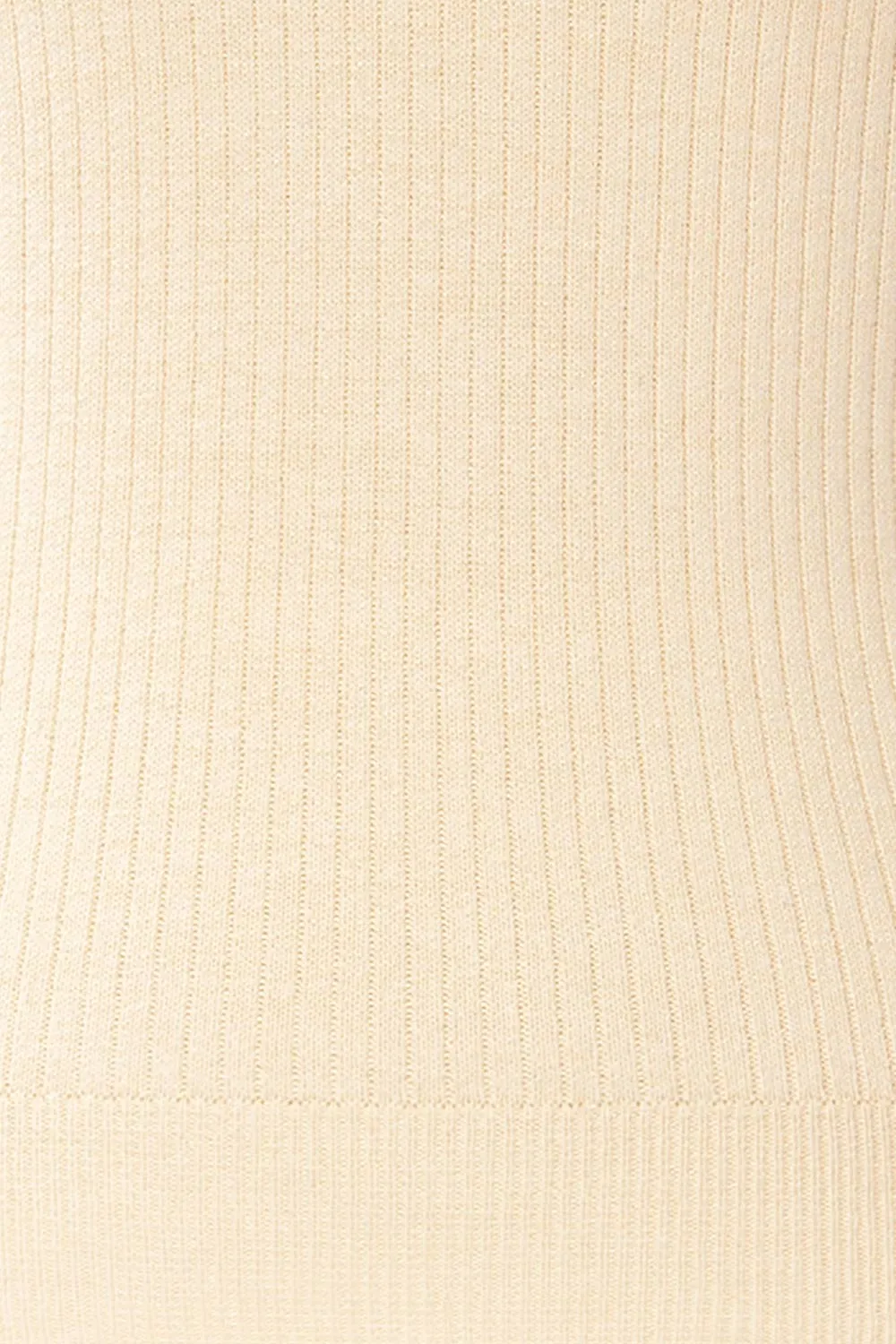 Basrah Beige | Knitted V-Neck Top