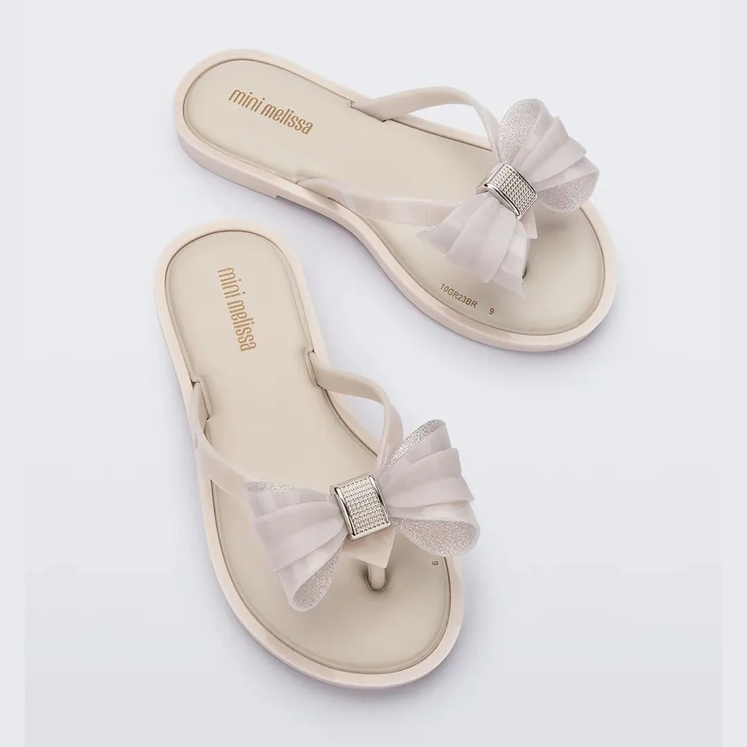 Beige Bow Sandals