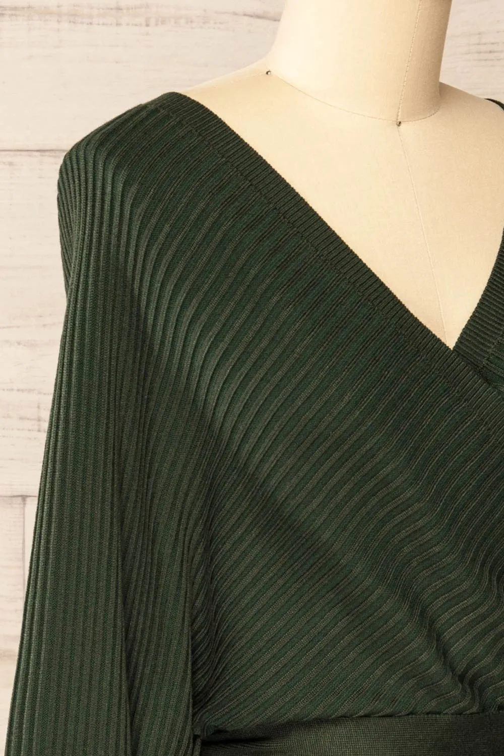 Bergame Green | Knitted Wrap Dress
