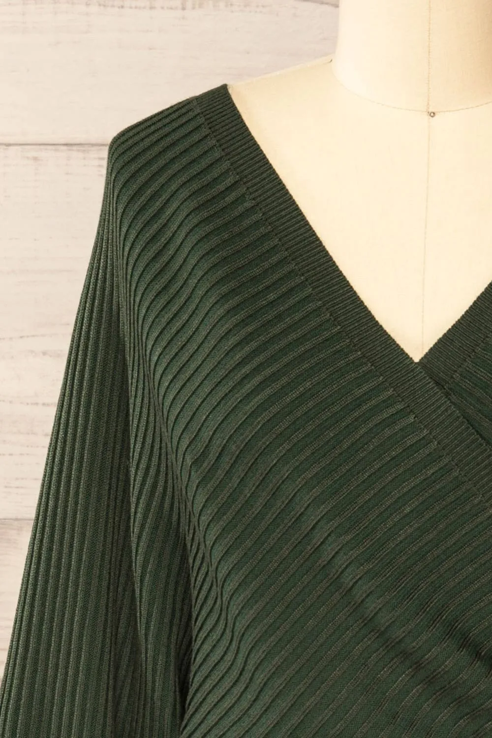 Bergame Green | Knitted Wrap Dress