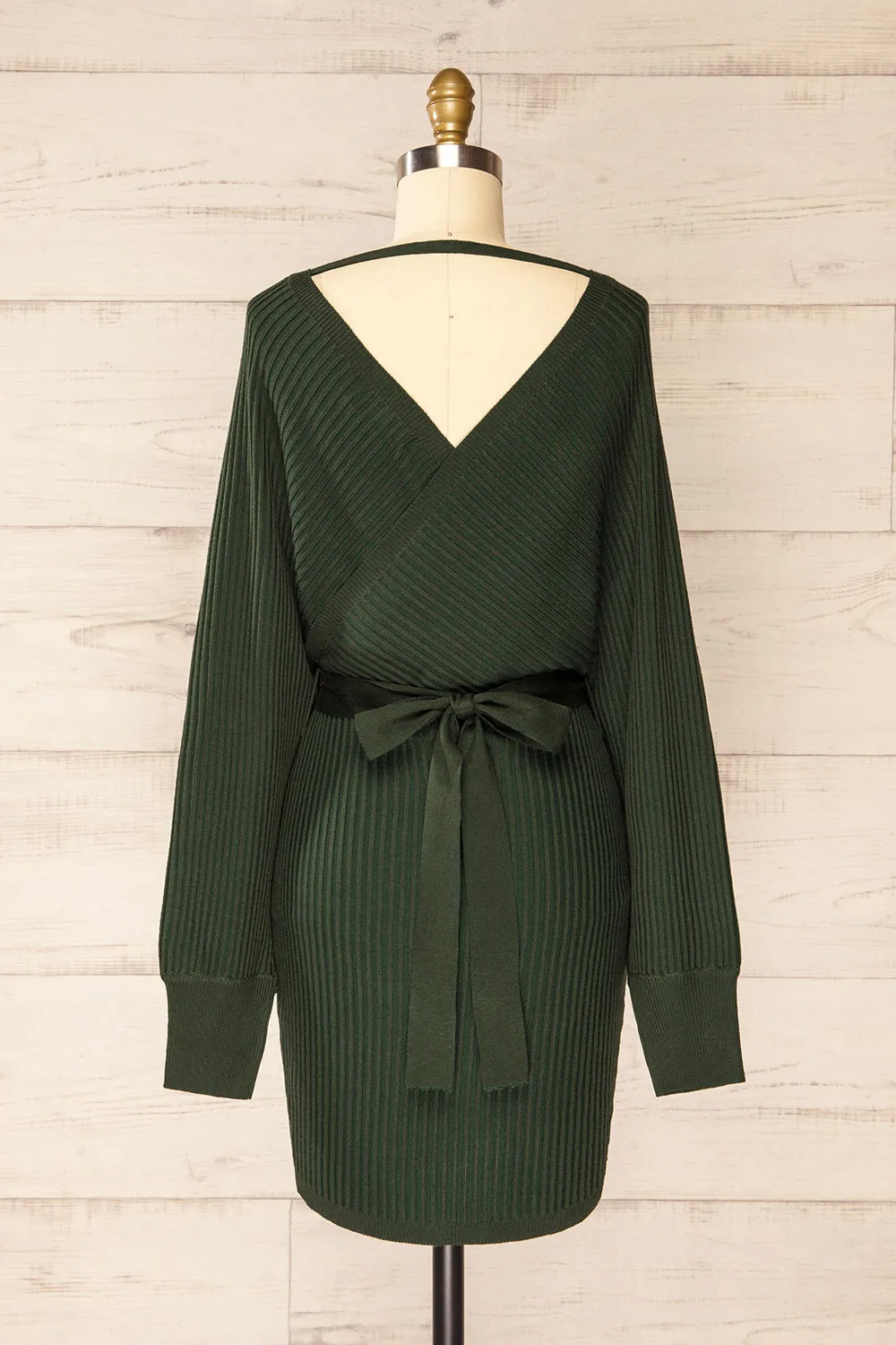 Bergame Green | Knitted Wrap Dress