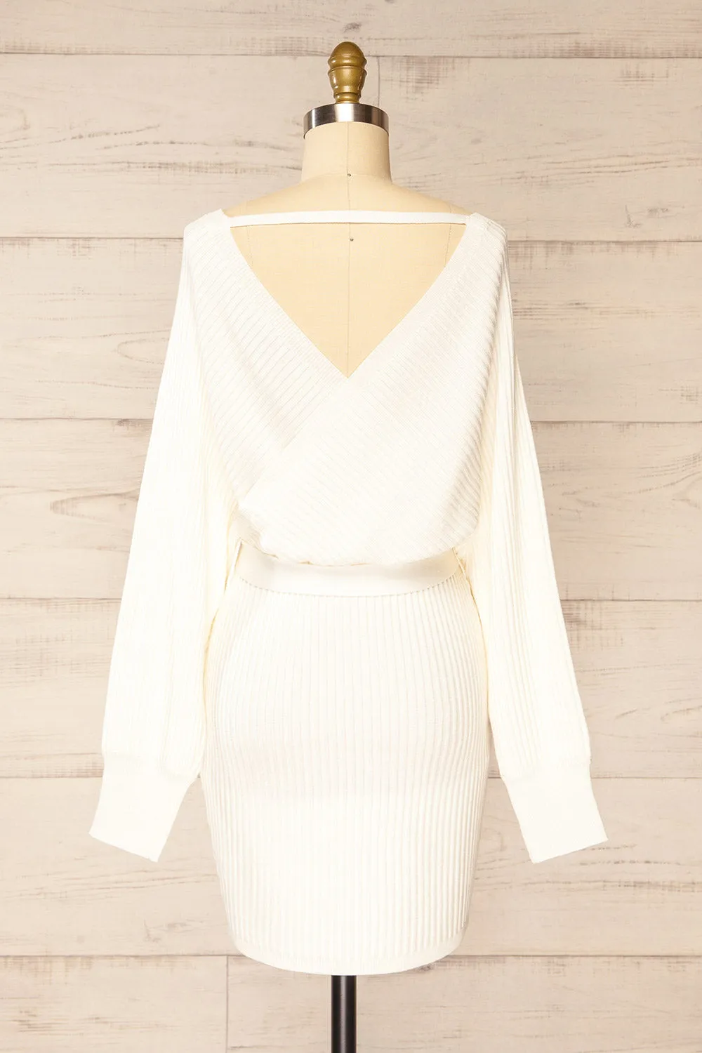Bergame Ivory | Knitted Wrap Dress
