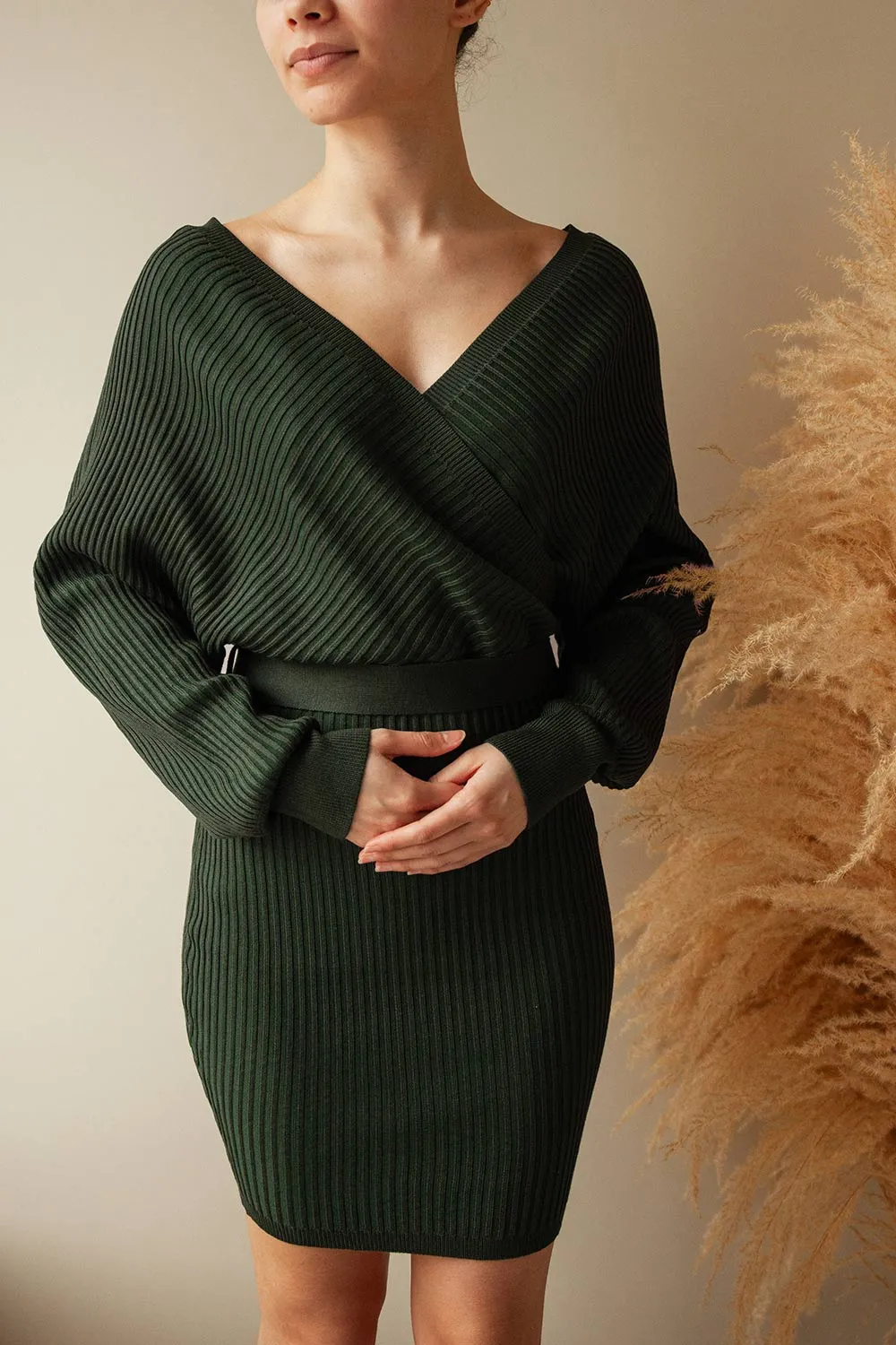 Bergame Ivory | Knitted Wrap Dress