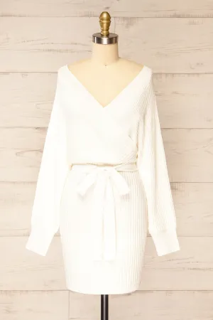 Bergame Ivory | Knitted Wrap Dress