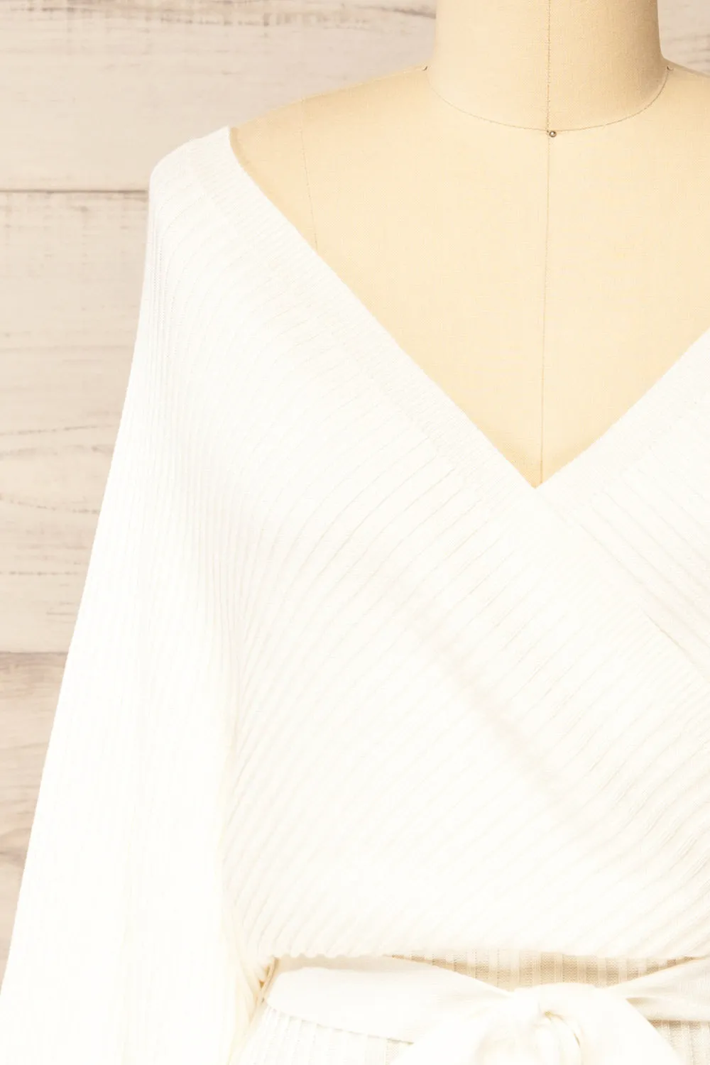 Bergame Ivory | Knitted Wrap Dress