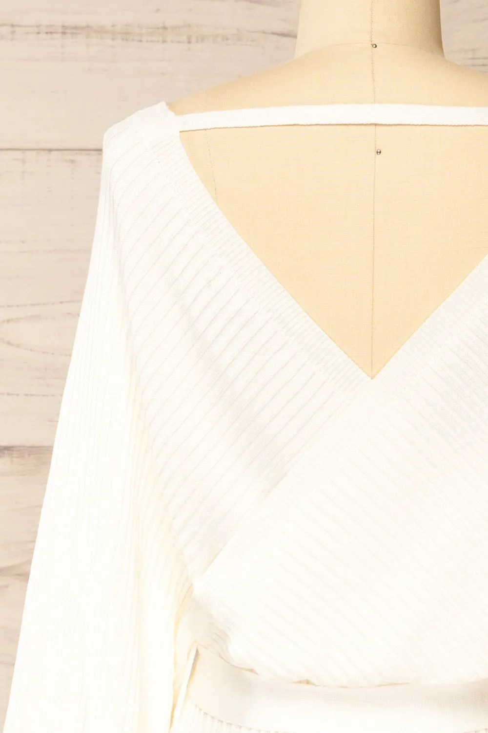 Bergame Ivory | Knitted Wrap Dress