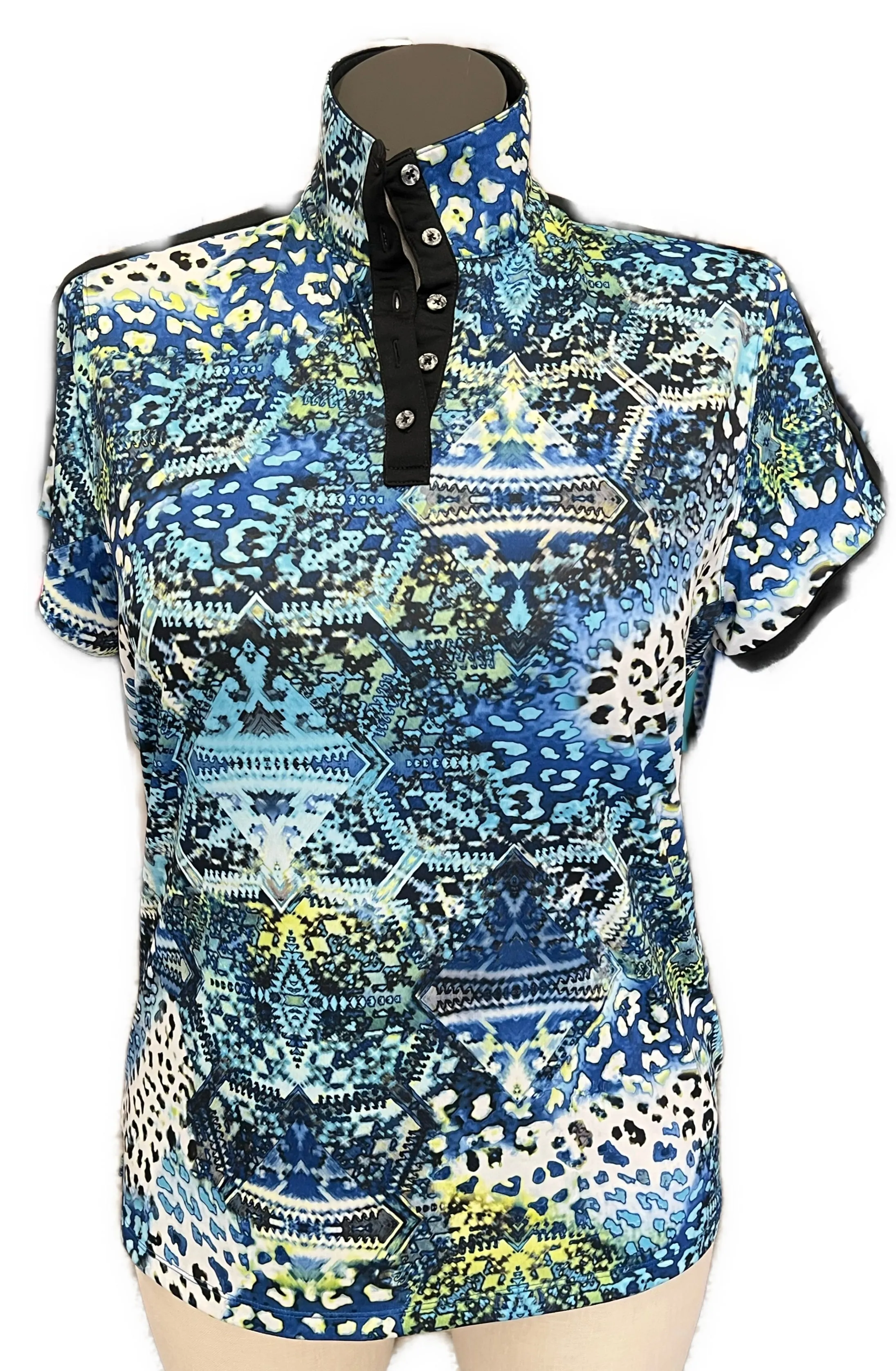 Bermuda Sands Animal Print Collage Golf Polo Size L MSP$74