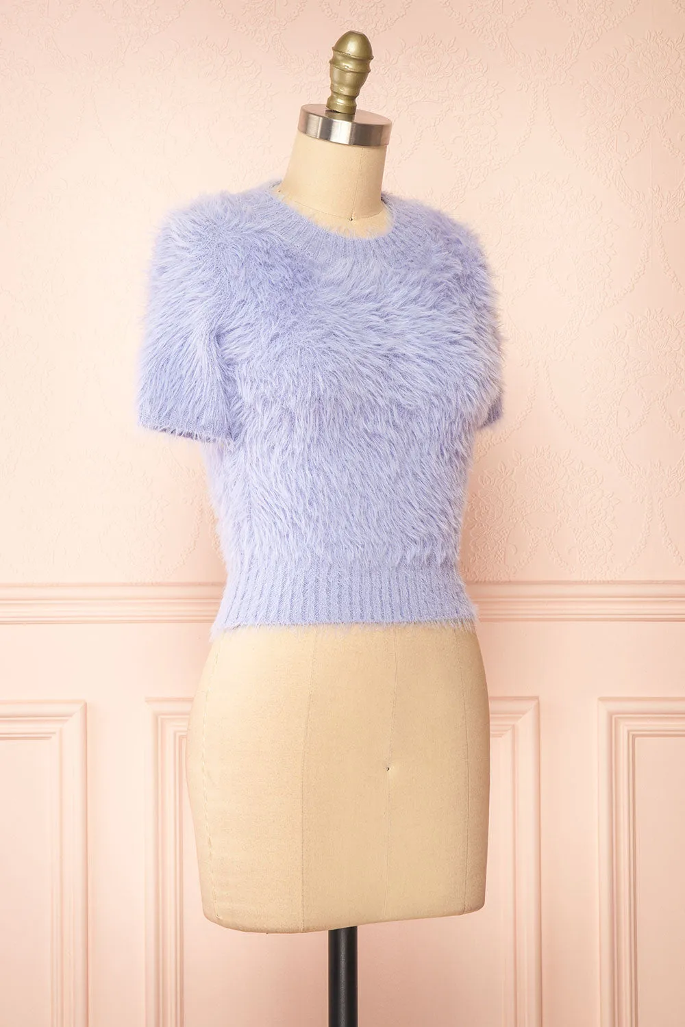 Bernadette | Fuzzy Lavender Top