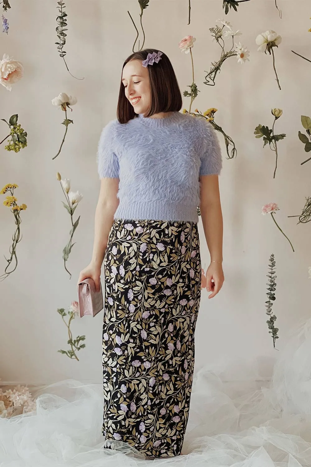 Bernadette | Fuzzy Lavender Top