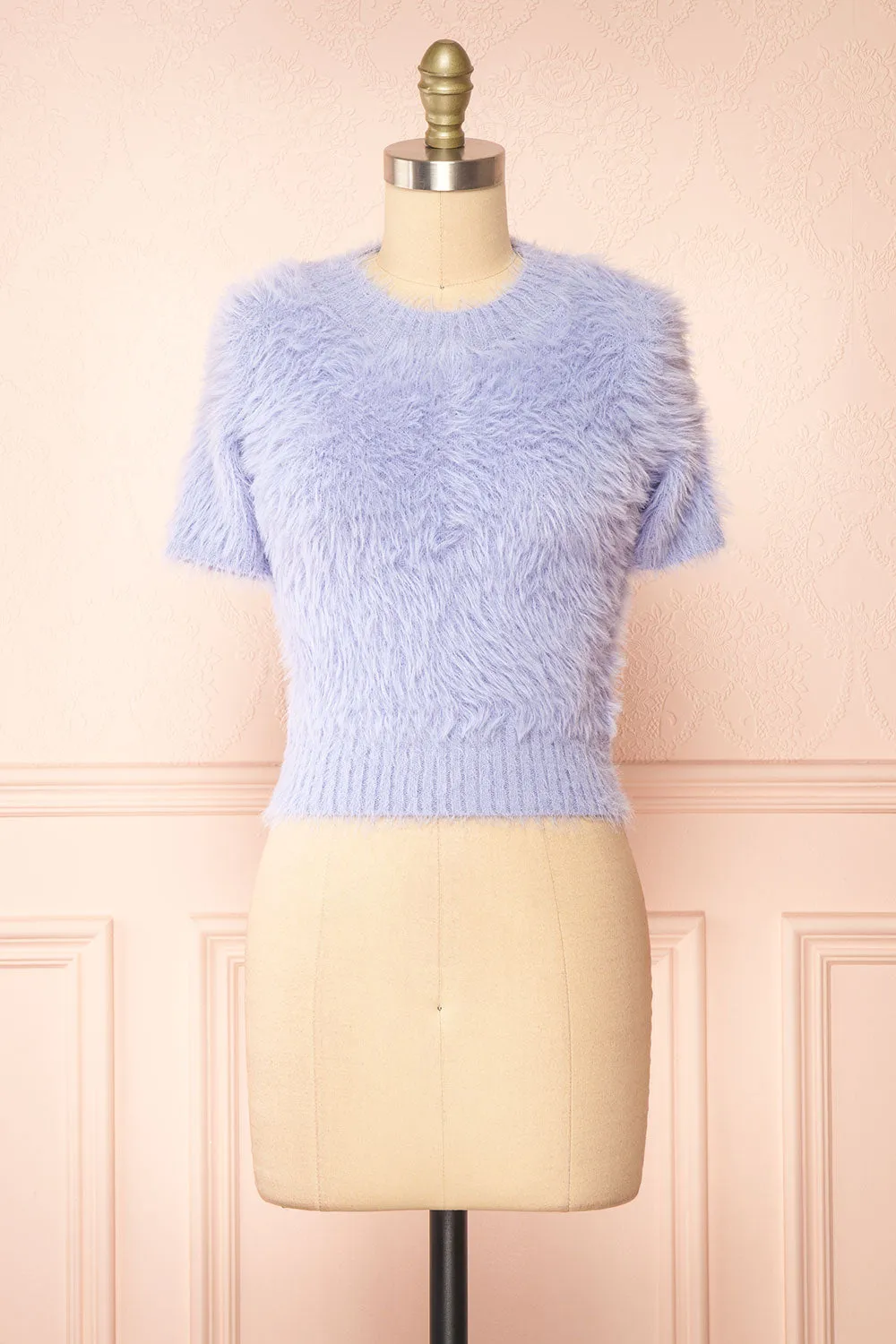 Bernadette | Fuzzy Lavender Top