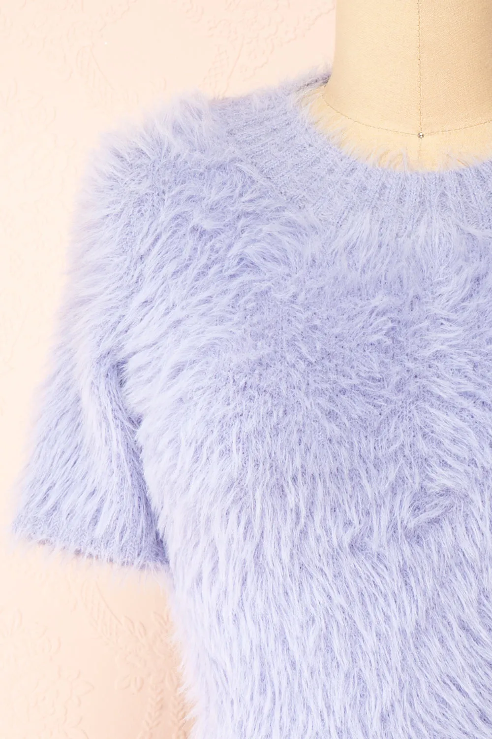 Bernadette | Fuzzy Lavender Top