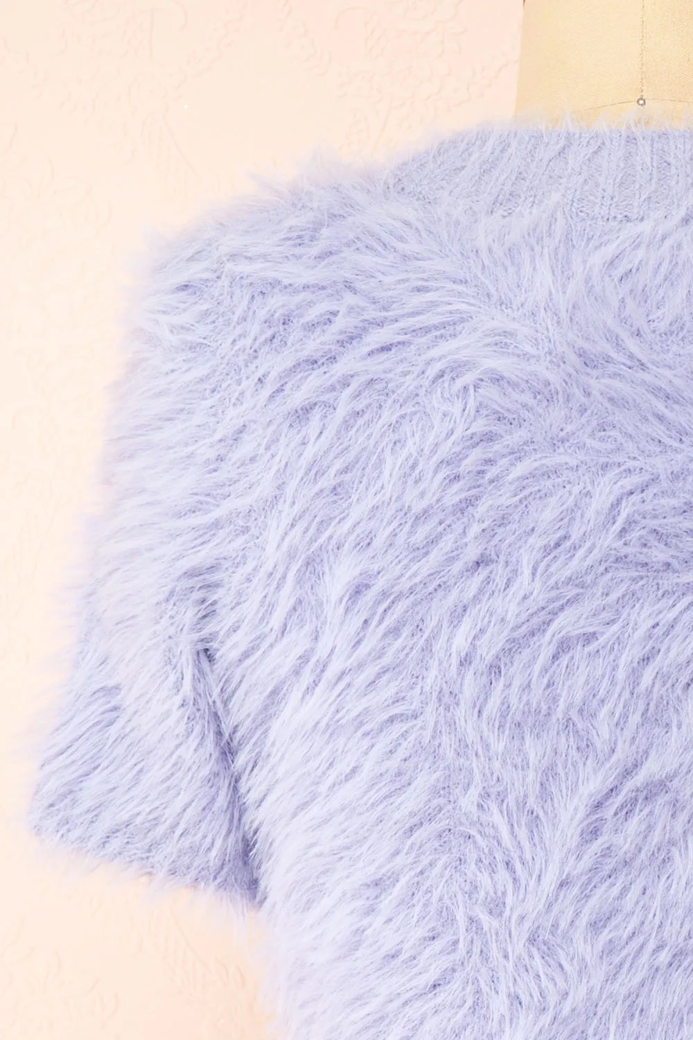 Bernadette | Fuzzy Lavender Top