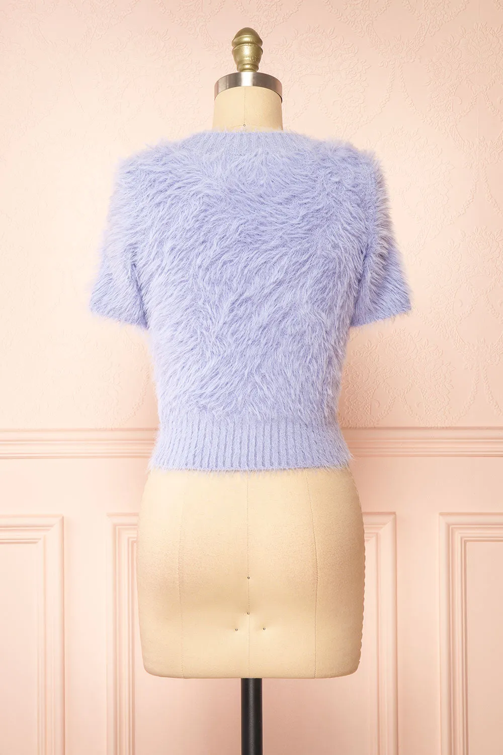 Bernadette | Fuzzy Lavender Top